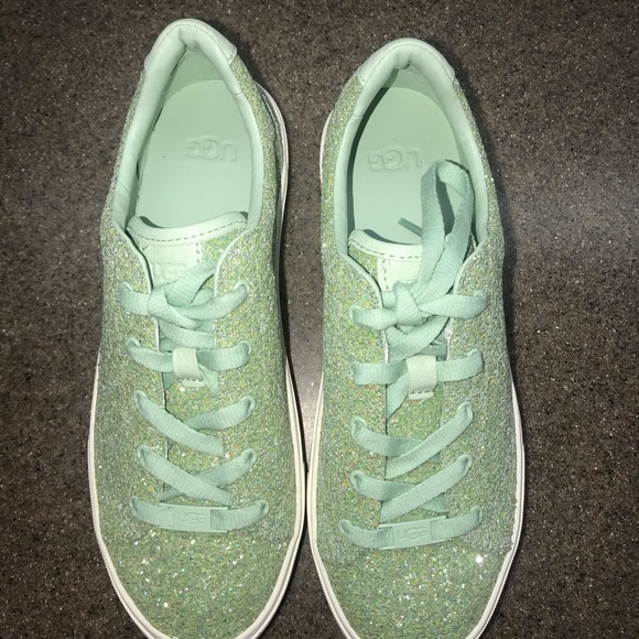 🆕 UGG Zilo Mint Glitter Sneakers Size 8-Holiday New Year’s Eve - Picture 5 of 11